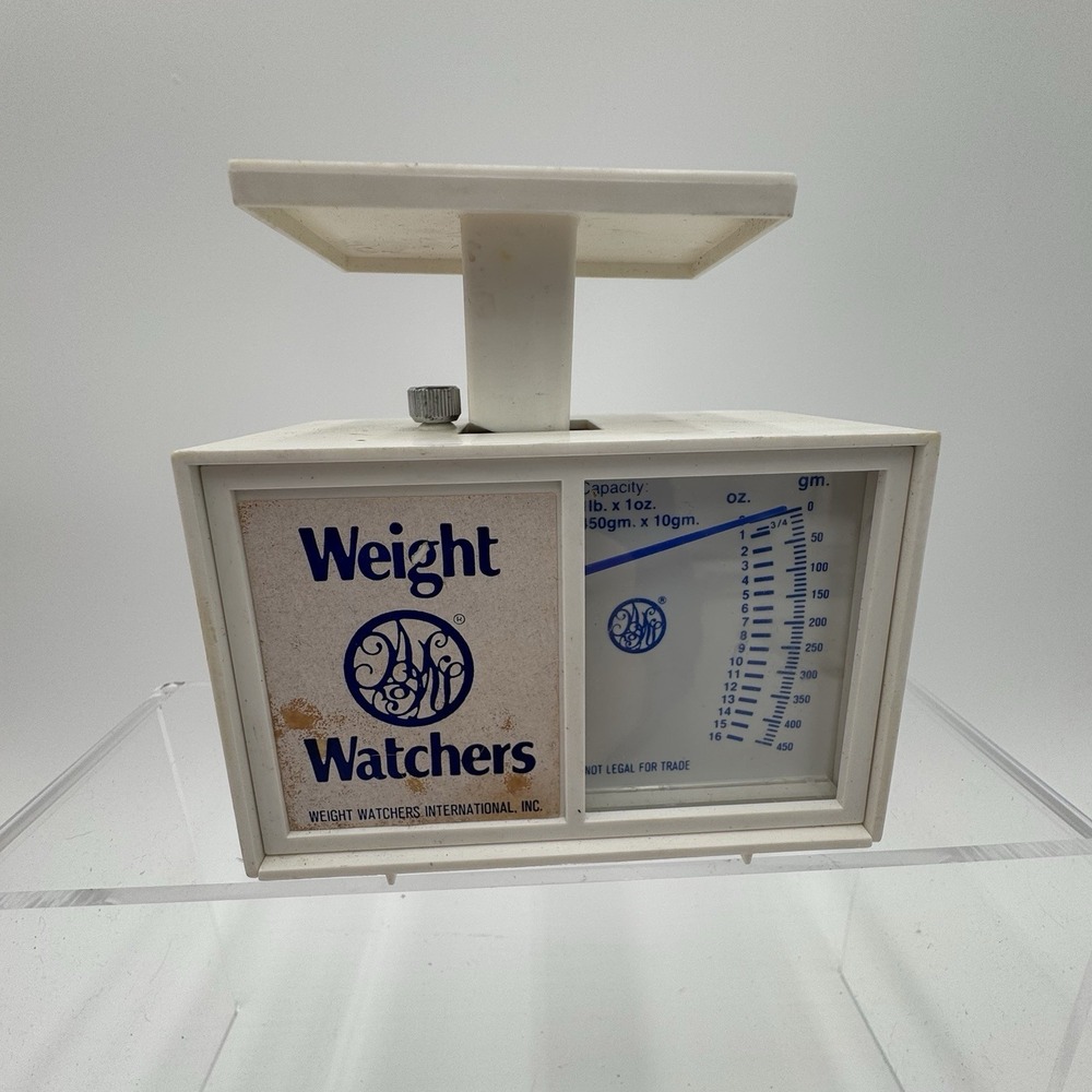 Vintage Weight Watchers Food Scale White‎ Analog 1lb 450g Capacity Diet Scale